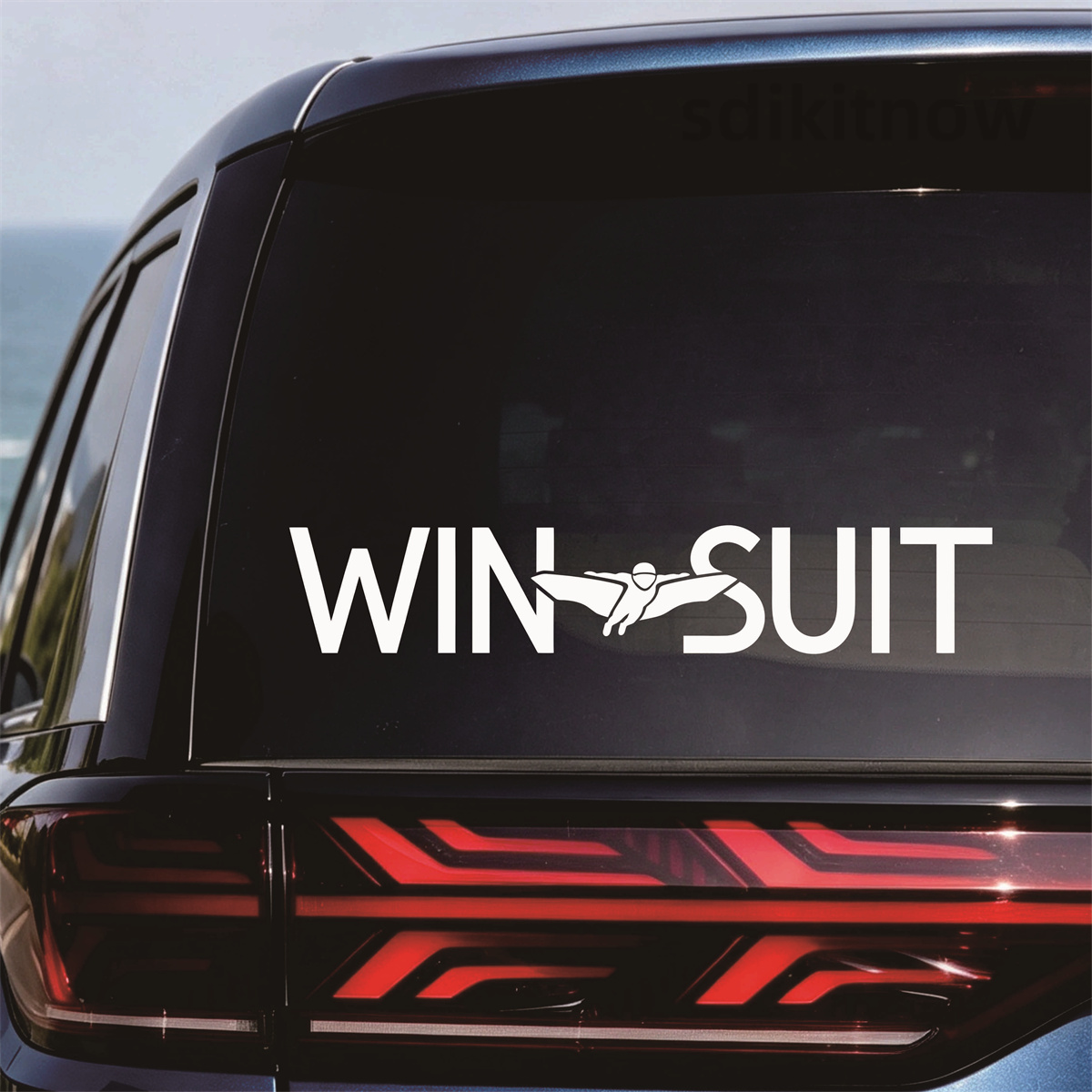 Outdoor Adventure Jeep - Виниловая наклейка на автомобиль Wingsuit Flyer,